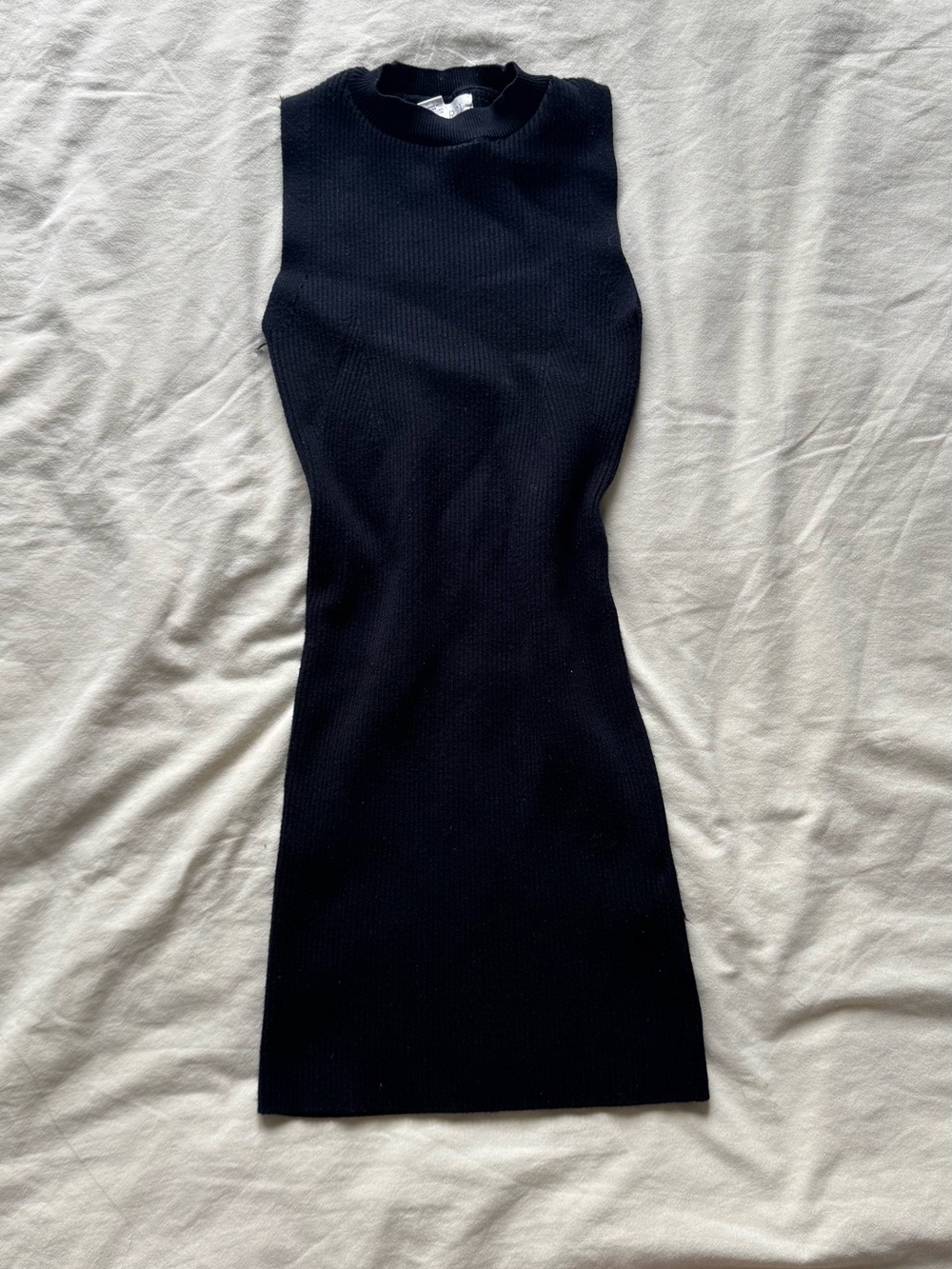 Black Ribbed Knit Skirt - Women's Sleek Pencil Style